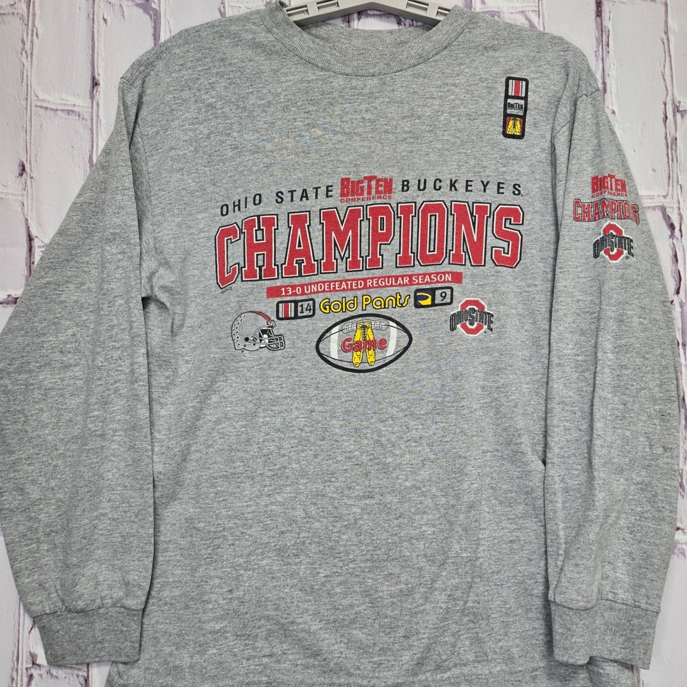 VTG Y2K Ohio State Big 10 Champions VS Michigan 2002/03 Long Sleeve Shirt Size M
